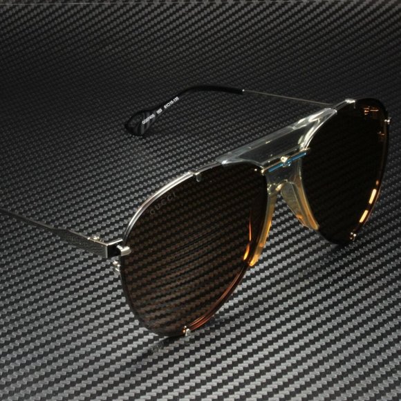 Gucci Black Silver 61mm Sunglasses